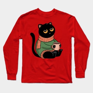 Cozy Black Cat Long Sleeve T-Shirt